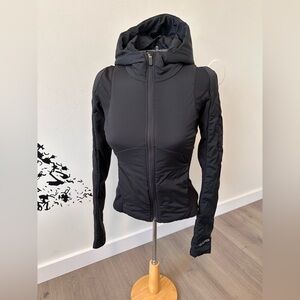 lululemon athletica Black Hooded Puffer Jacket